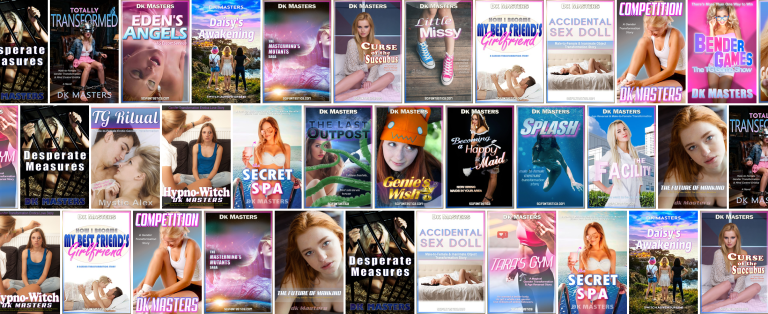 A collage of various illustrated and photographed book covers, mostly featuring women in different poses, vibrant colors, and diverse themes—including titles highlighted in a recent Naomi Matthews erotic fiction author interview.